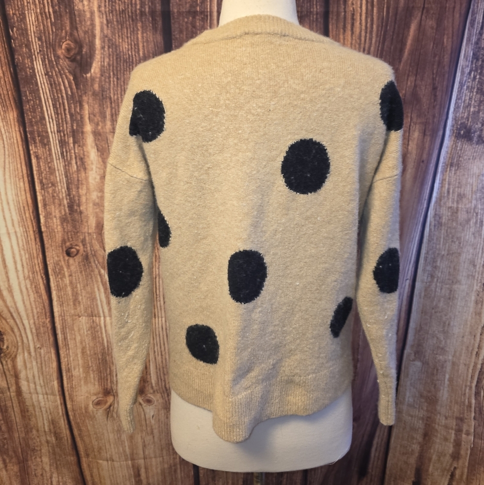 Madewell Dot Graystone Sweater Size S Heather Camel - Picture 5 of 9